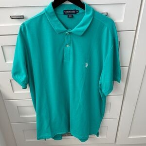 US Polo Association Men's Green Polo Shirt